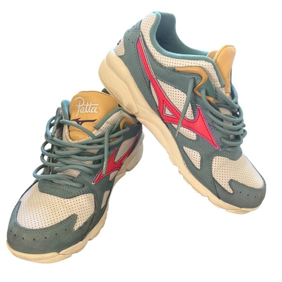 Patta x Mizuno Sky Medal Ivory Red Green Size 8.5 US D1GD211902 main image 8